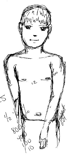 30 second rollerball ink pen sketch on scrap paper of Garrett again