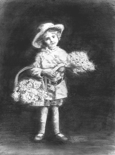 Girl with flowers