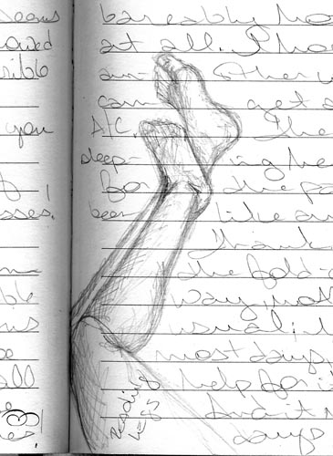 Reading legs - a pose I had my legs in while reading in bed, sketched it out real quick. :)